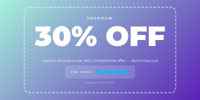 Email Banner — Coupon