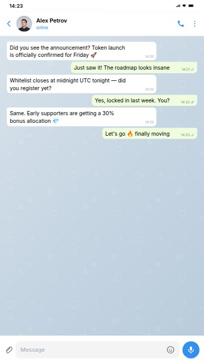Telegram Chat Simulation — Story