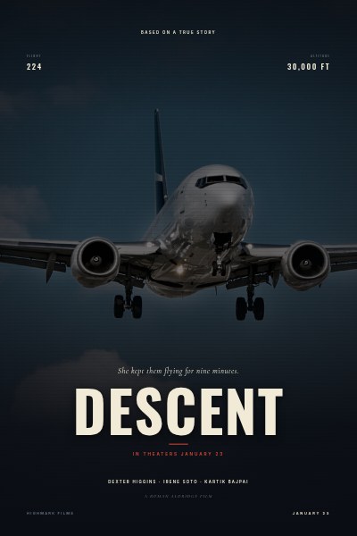 Plane Crash Thriller Movie Poster