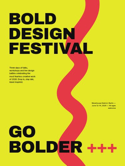 Brutalist Yellow Ribbon Flyer