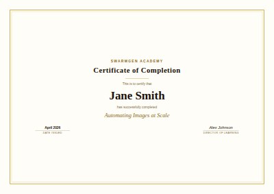 Classic Gold Border - Certificate of Completion