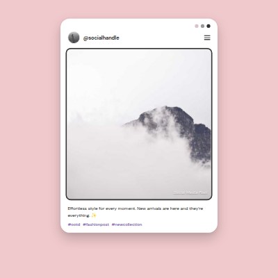 Instagram Post Card — Mirror Selfie Style